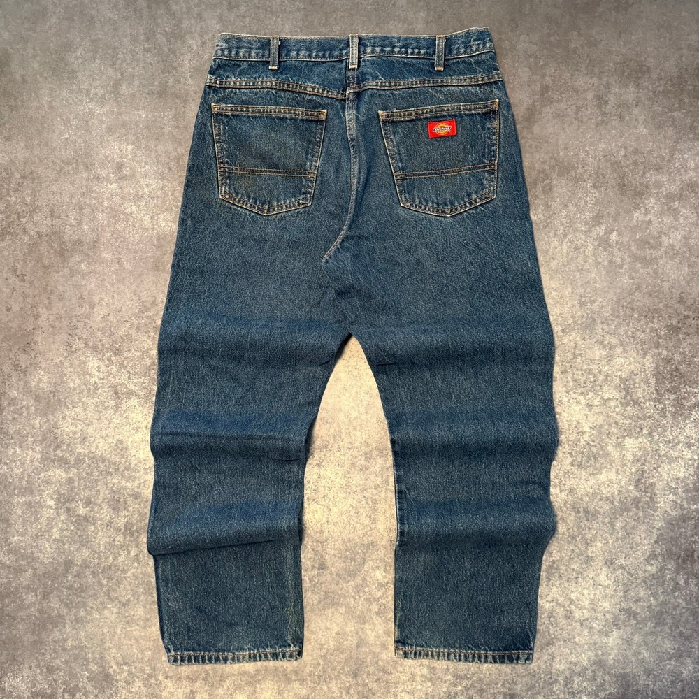 Vintage Dickies 9393RNB Mens Regular Fit Straight Leg Denim Jeans 34x30 Mexico